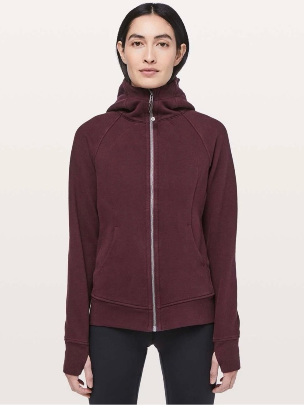 Lululemon Scuba Full-Zip Hoodie, RDMR-Red Merlot, Size 6